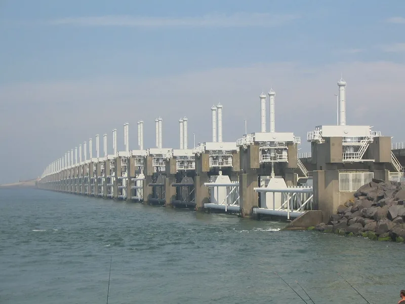 De Oosterscheldekering in Zeeland