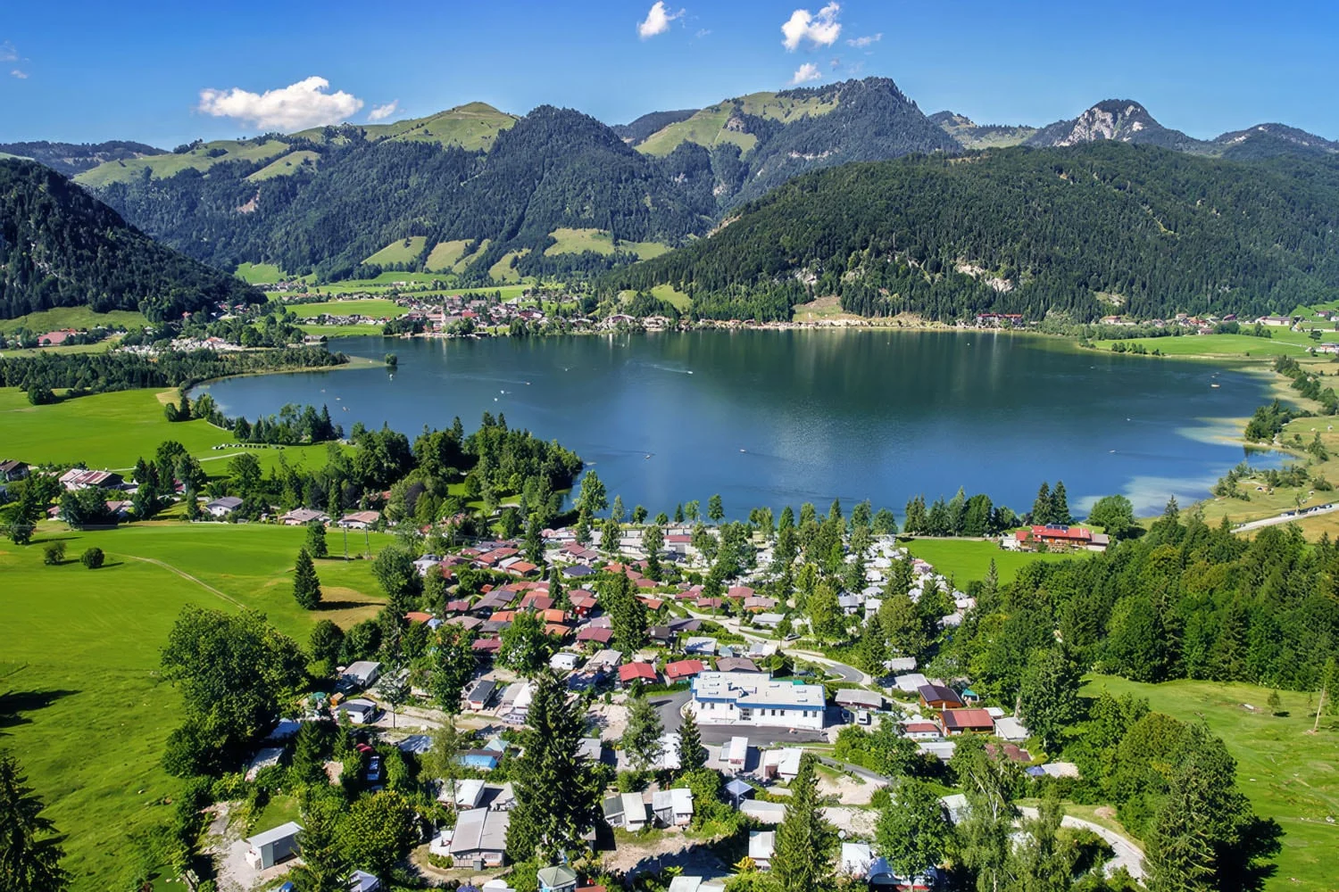 Terrassencamping Süd-See aan de Walchsee in Oostenrijk
